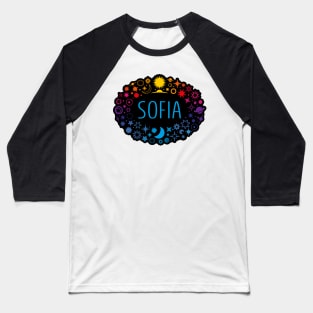 Sofia name surrounded by space Baseball T-Shirt